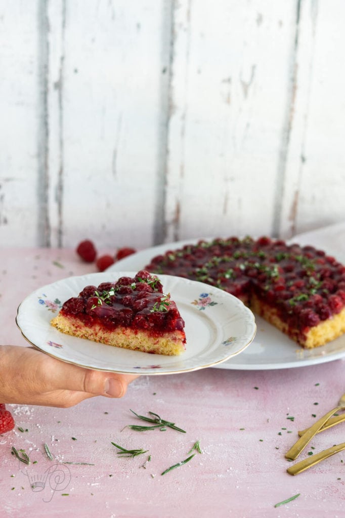 Himbeer-Rosmarin-Kuchen - Blogevent Beerensommer 5 Himbeeren und Rosmarin