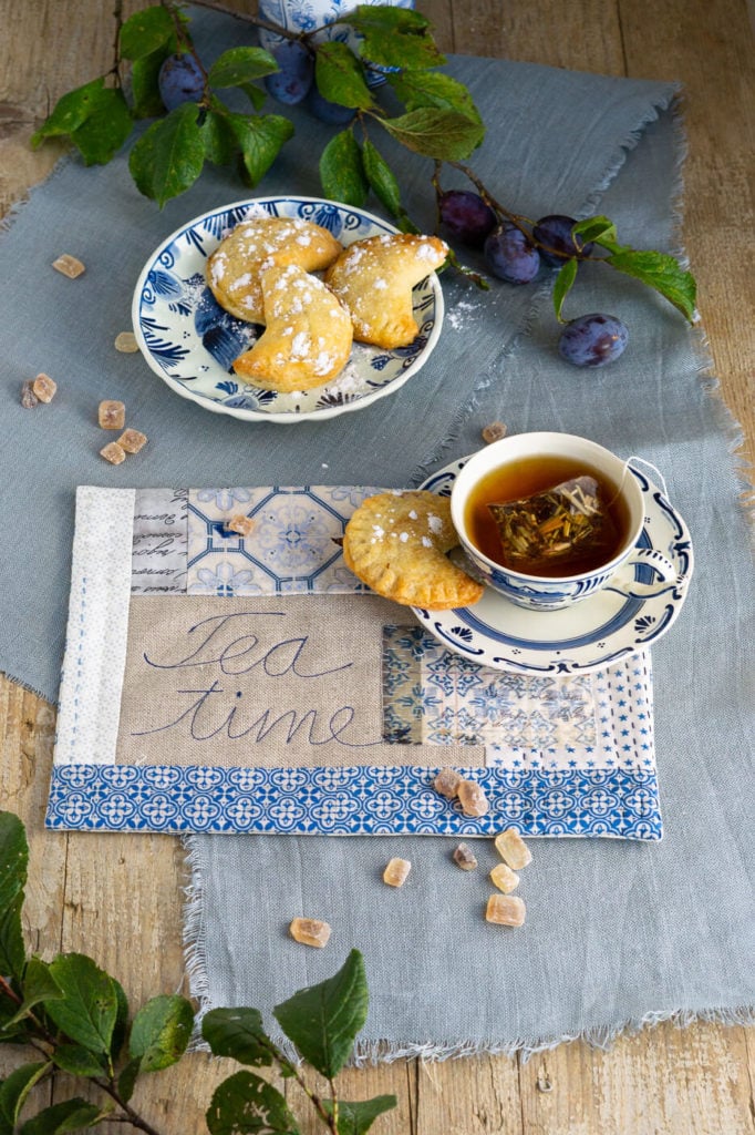 Tea Time - Pflaumentäschchen 3 Zwetschgentaschen für die Tea Time