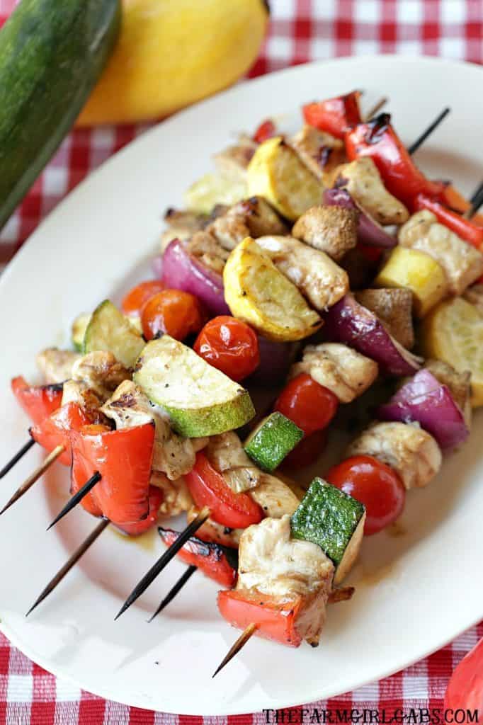 Grilled Italian Herb Chicken Skewers The Farm Girl Gabs