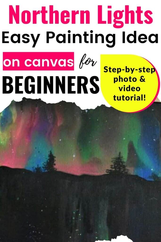 Make A Gorgeous Northern Lights Painting With Acrylic Pouring Homebody Hall
