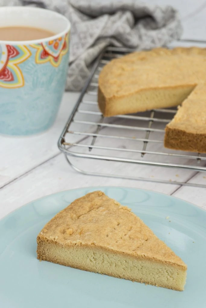 Scottish Shortbread Recipe - Slice on a plate