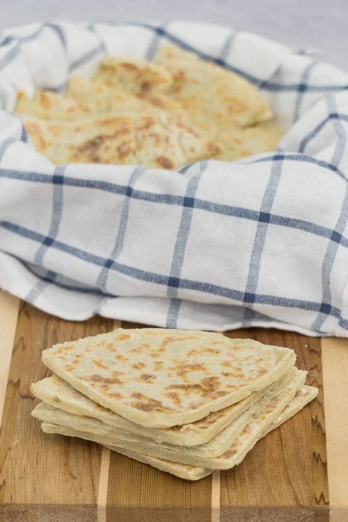 Scottish Potato Scones on a chopping board