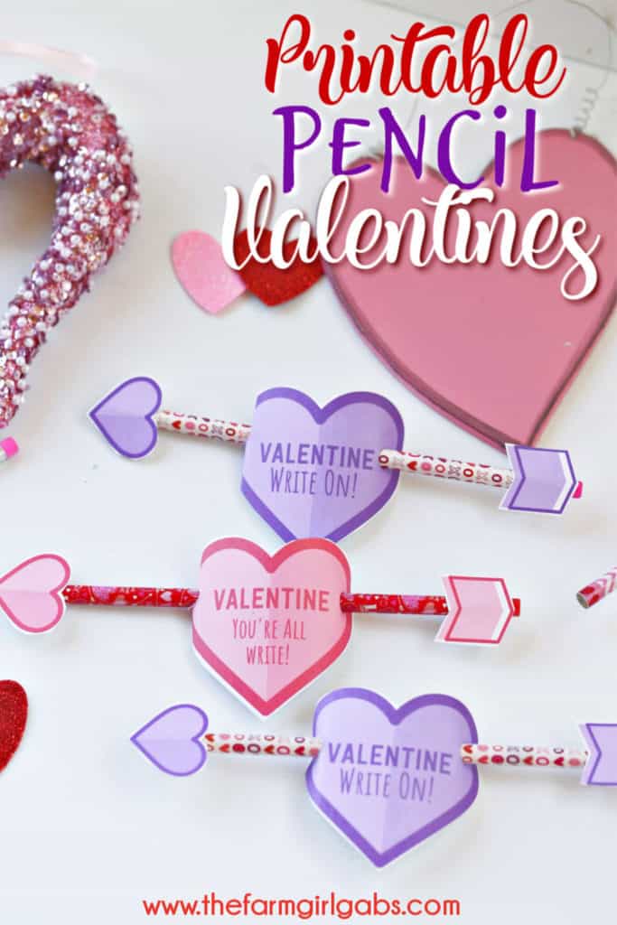 Tell your Valentines they are all right (or is it write?) with these adorable Cupid's Arrow Printable Pencil Valentines. These DIY Valentine's Day cards are fun for the kids to make. #ValentineCards #KidsCrafts