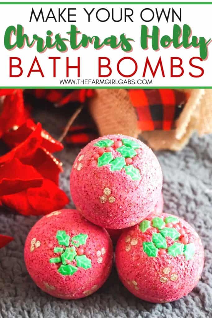 Give the gift of pampering this year. We all need it after this crazy year. These DIY Holly Bath Bombs are an easy DIY craft and perfect stocking stuffer idea.