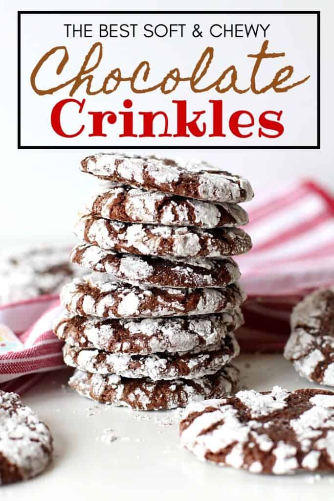 Soft and Chewy Chocolate Crinkle Cookies are a family favorite Christmas cookies. These moist brownie-like cookies aren't just for Christmas though. You can enjoy this cookie's chocolaty goodness all year long.