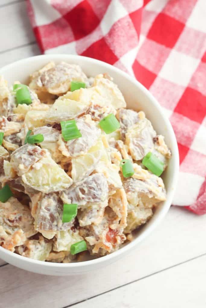 When you need a side salad for burgers, hot dogs, and even grilled chicken, prepare this Instant Pot Baked Potato Salad. It is easy to make and absolutely flavorful.