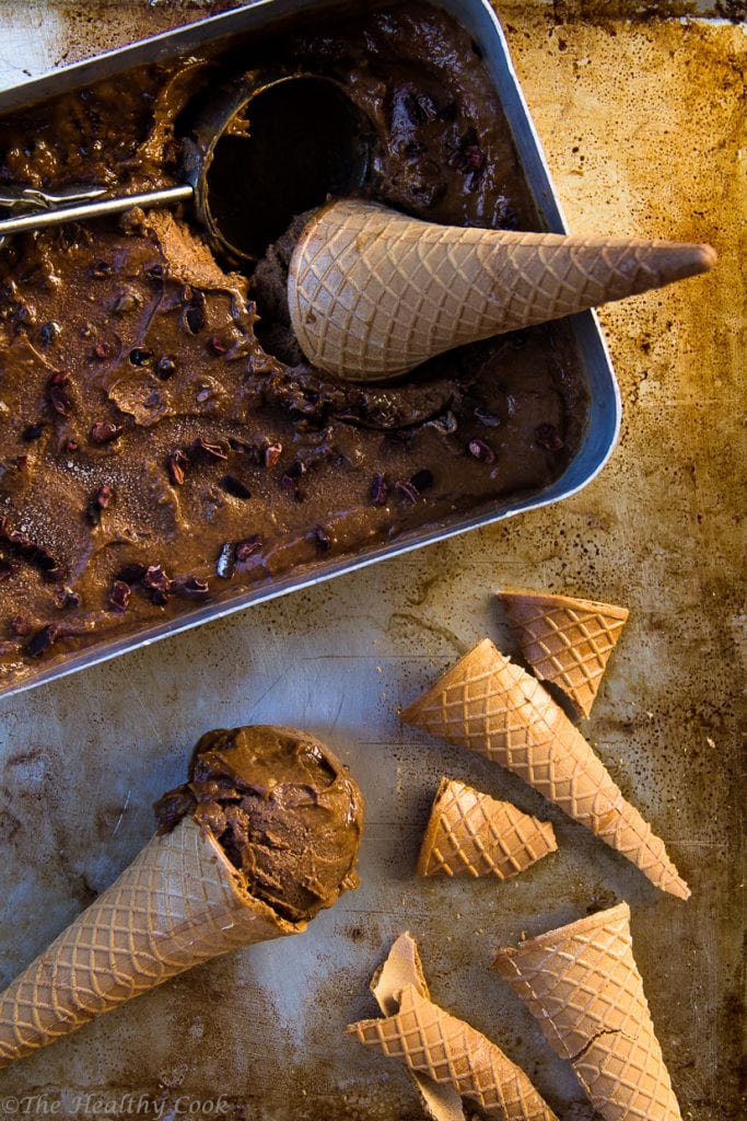 The tastiest and yummiest chocolate chip ice cream, Vegan, GF, LF