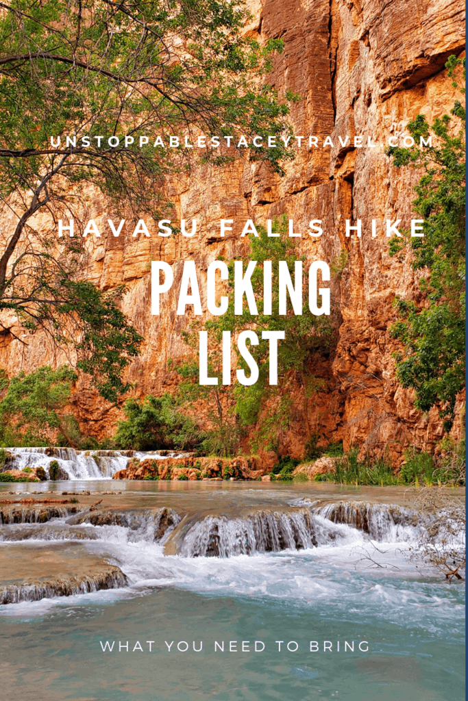Packing List for Havasu Falls Hike pinterest post