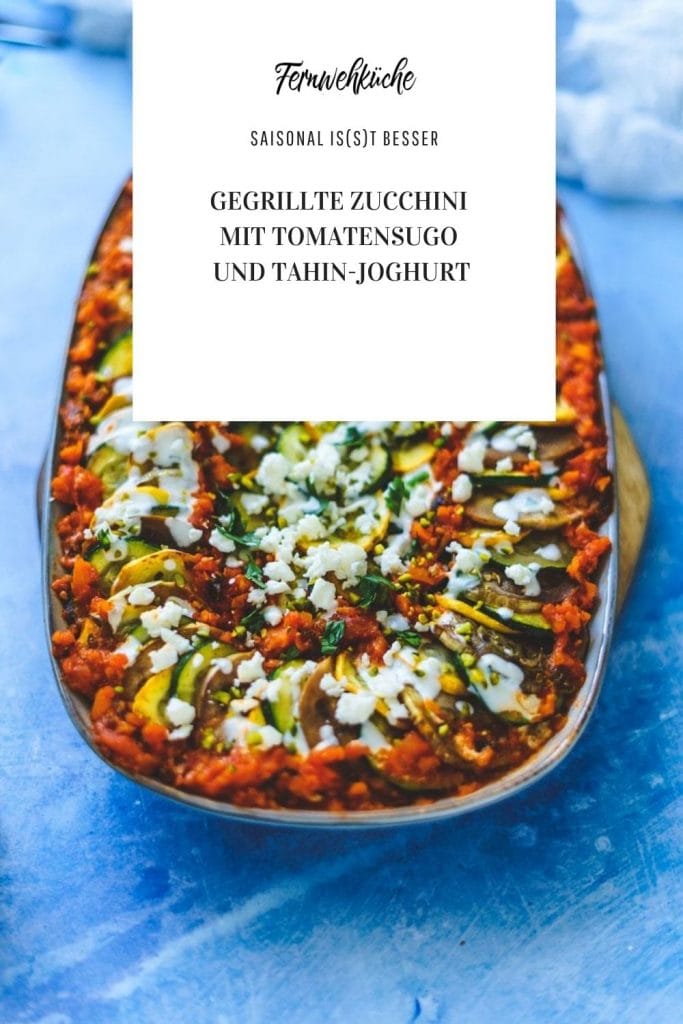 Pinterest Gegrillte Zucchini und Aubergine mit Tomatensugo