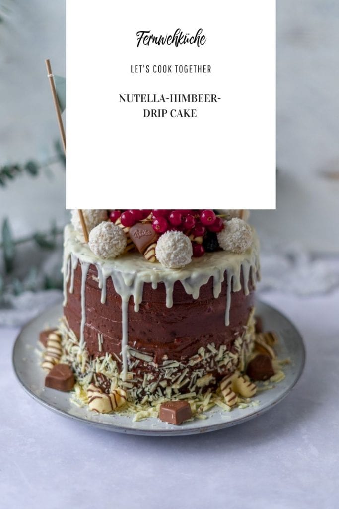 Pinterest Nutella-Himbeer-Drip Cake