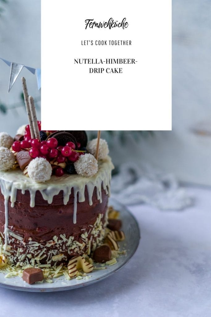 Pinterest Nutella-Himbeer-Drip Cake