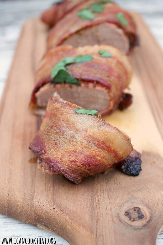 Bacon-Wrapped Pork Tenderloin Recipe - I Can Cook That | I Can Cook That