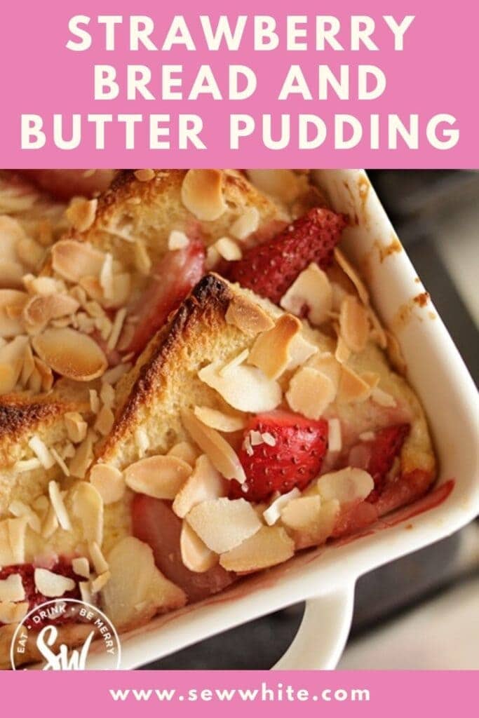 strawberry bread and butter pudding pin cooked photo