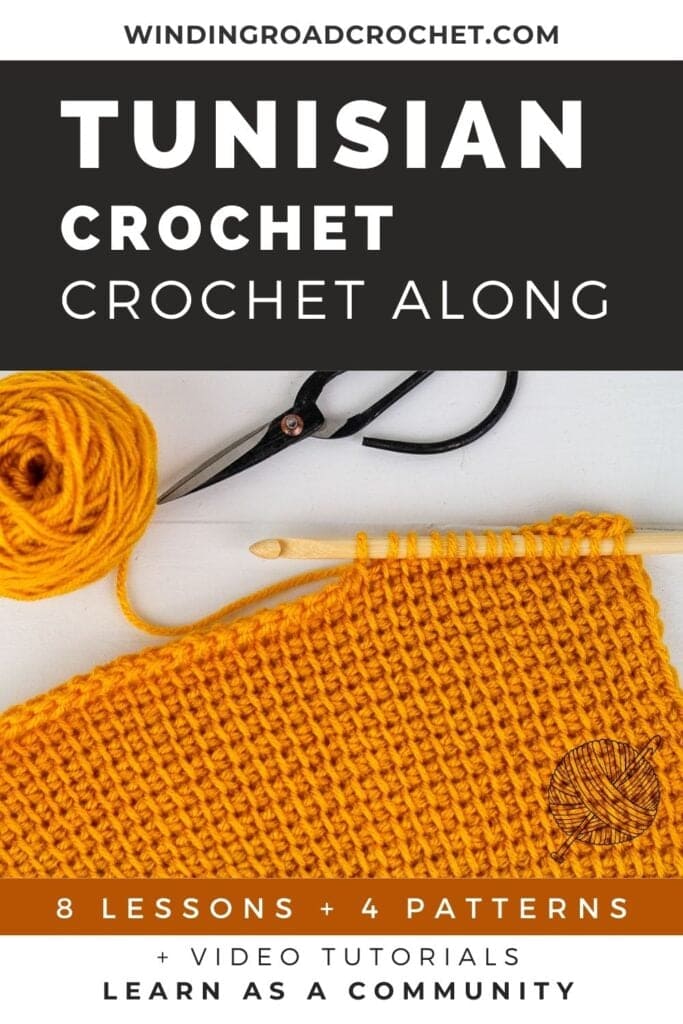 Learn all the basics of Tunisian crochet with this free online course. Lesson one covers all the basics and the Tunisian simple stitch.