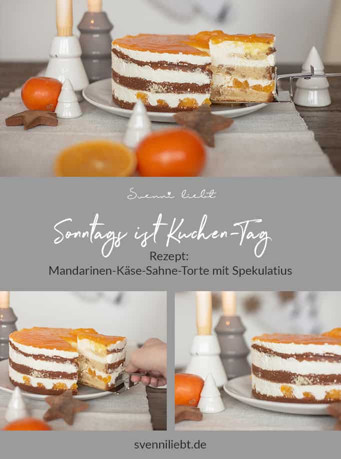 Merke dir das Reszept Fruchtige Mandarinen-/Spekulatiustorte zur Weihnachtszeit auf Pinterest