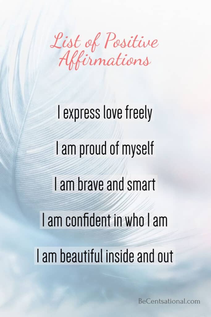 i am positive affirmation list