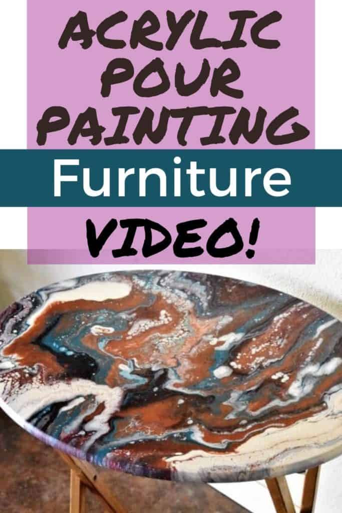 Acrylic Paint Pouring Furniture Video