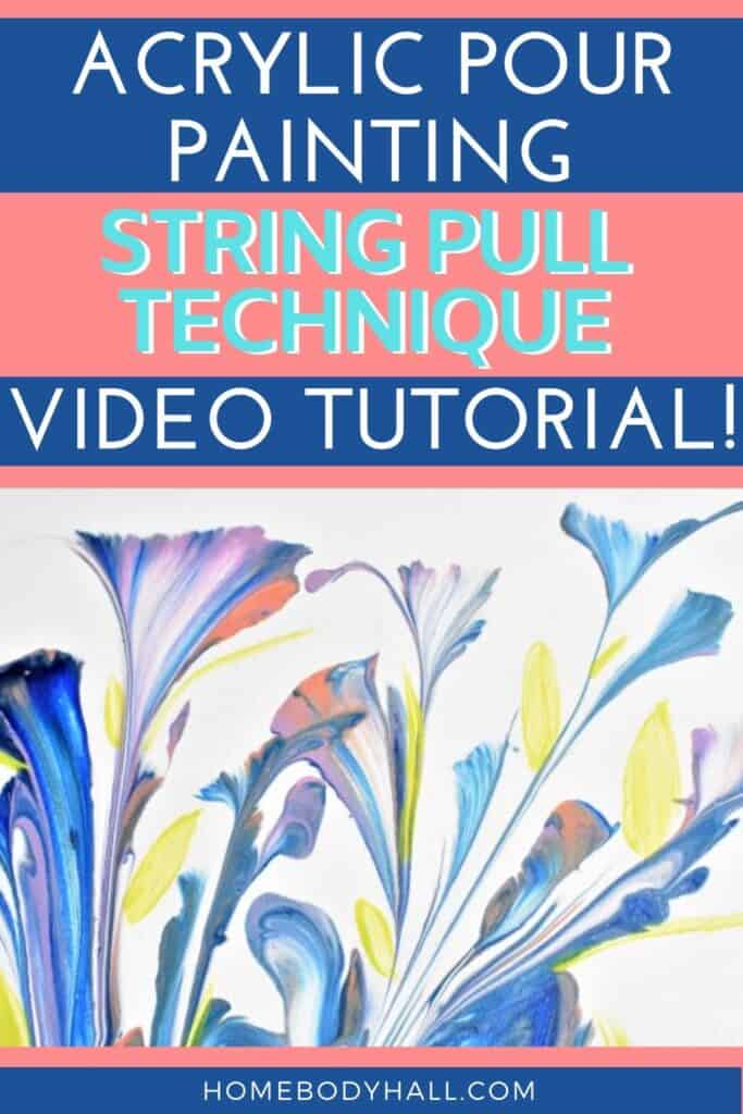 Easy String Pull Painting Flowers For Beginners Homebody Hall