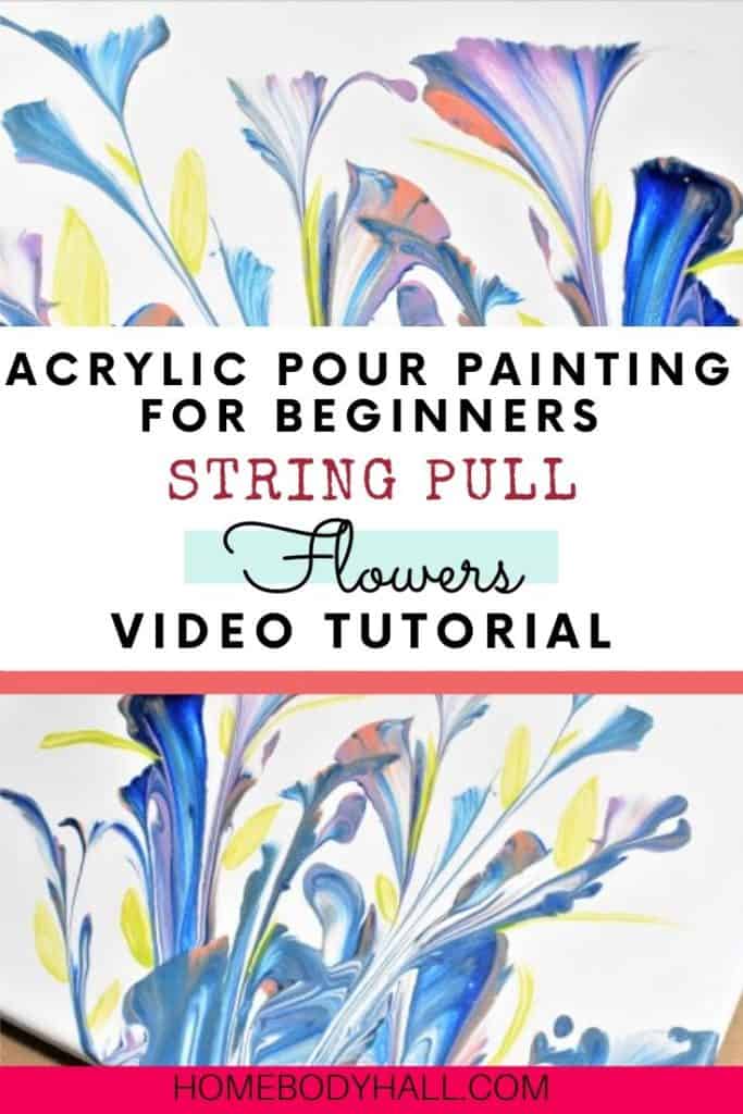 Easy String Pull Painting Flowers For Beginners Homebody Hall