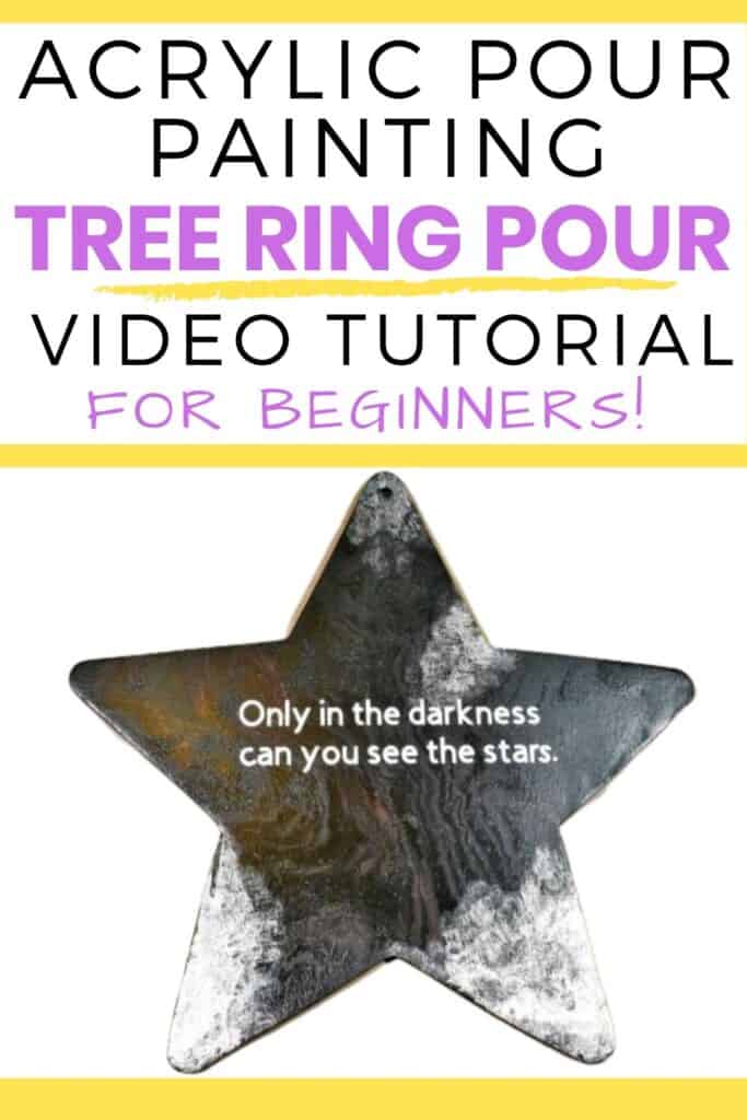 Acrylic Pour Painting Tree Ring Pour Video Tutorial for Beginners