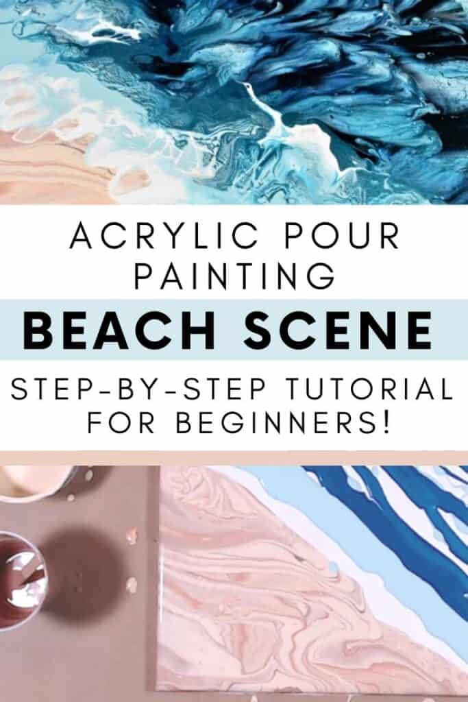How To Paint A Beach With Acrylic Pouring Homebody Hall