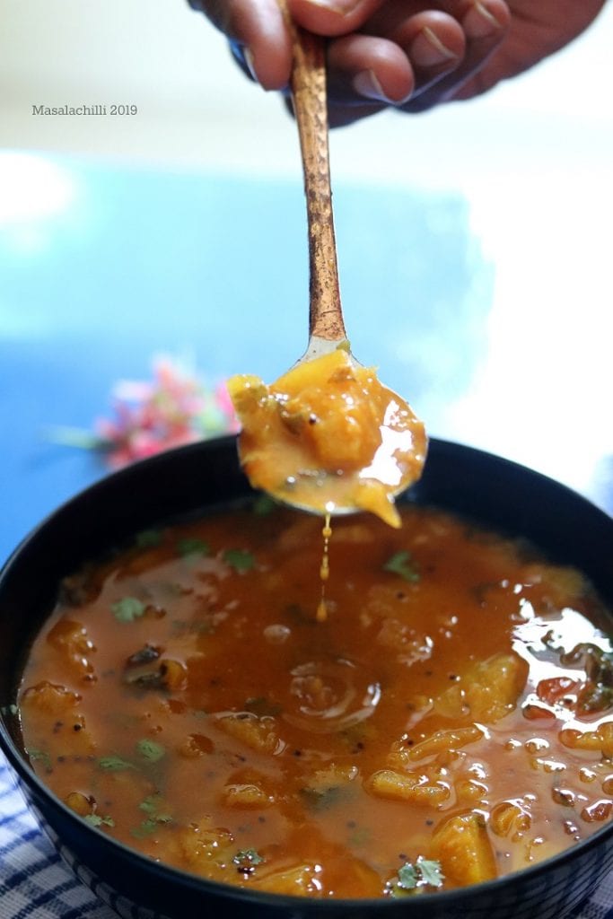 Delicious bowl of piping hot Pineapple rasam
