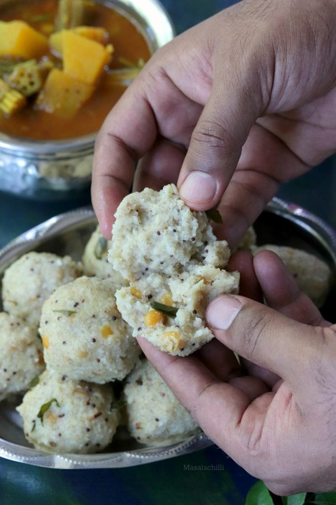 Pidi Kozhukattai with Barnyard Millet
