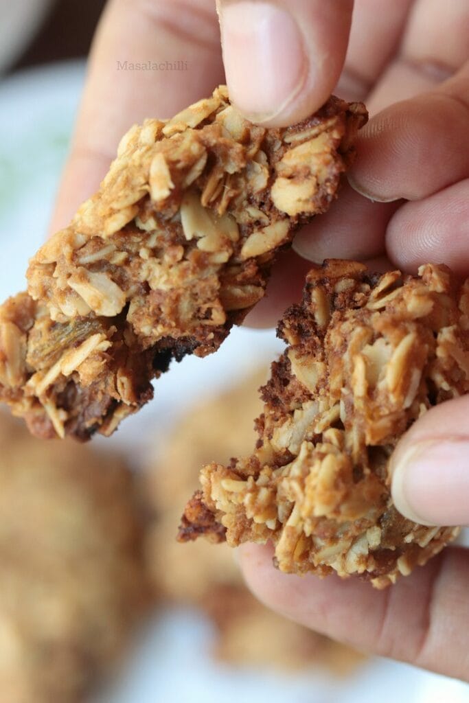 Eggless Oatmeal Raisin Cookies Recipe