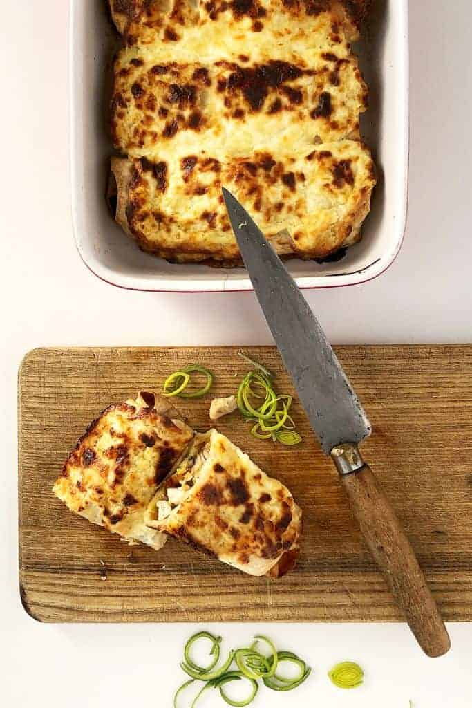Leftover chicken enchiladas