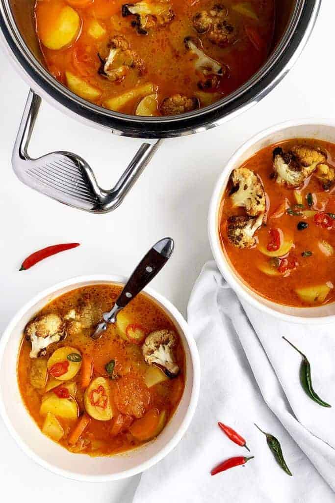 Potato curry soup