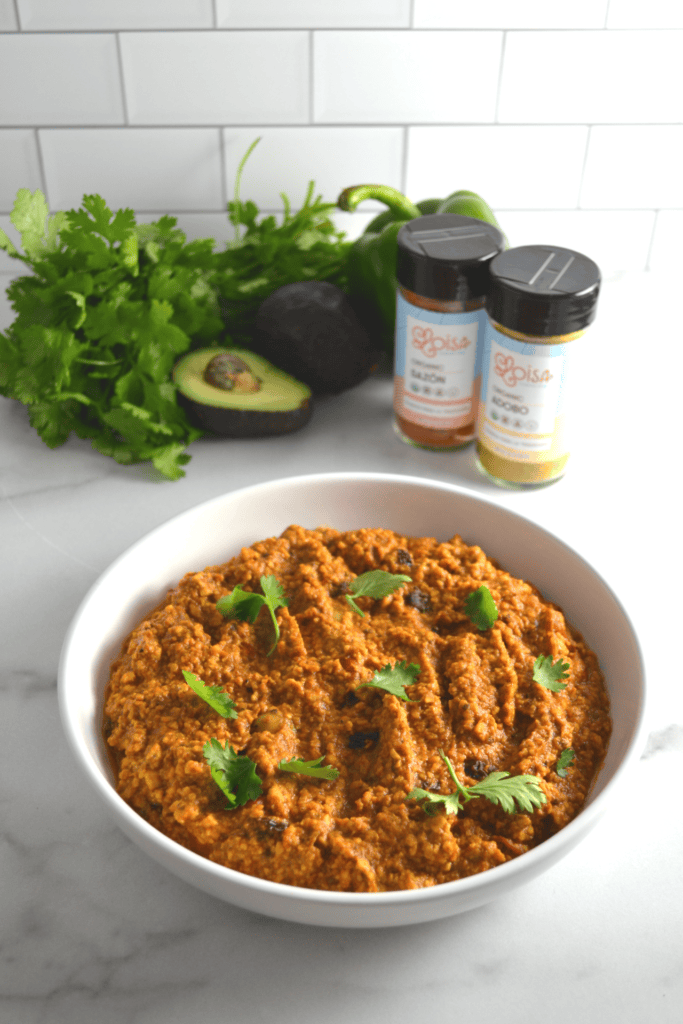 Cuban Style Vegan Tempeh Picadillo