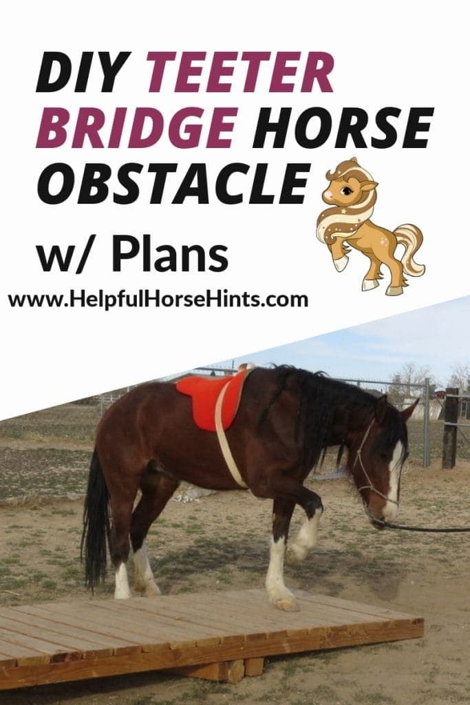 teeter bridge horse obstacle plans