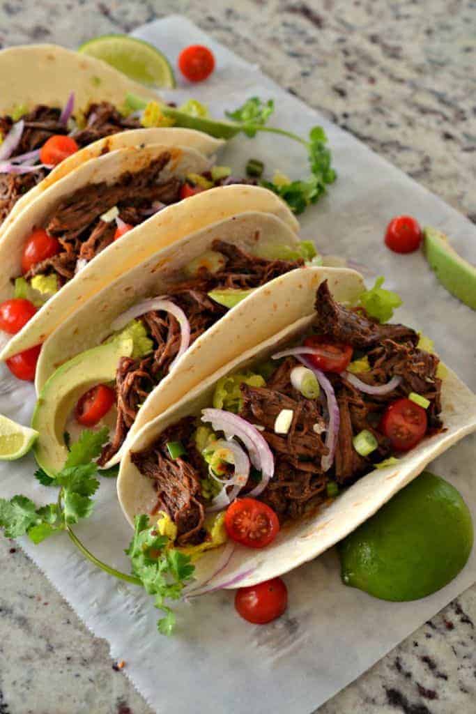 Barbacoa Tacos (Slow Cooked Flavor Packed Beef Tacos)