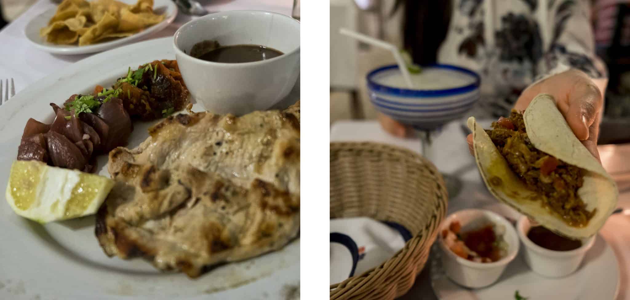 El Mesón del Marqués - Poc Chuc à esquerda e Cochinita Pibil à direita