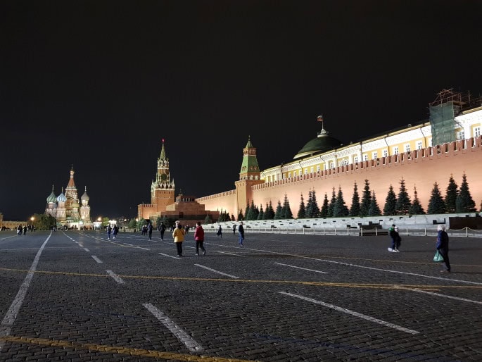 Place Rouge Moscou nuit