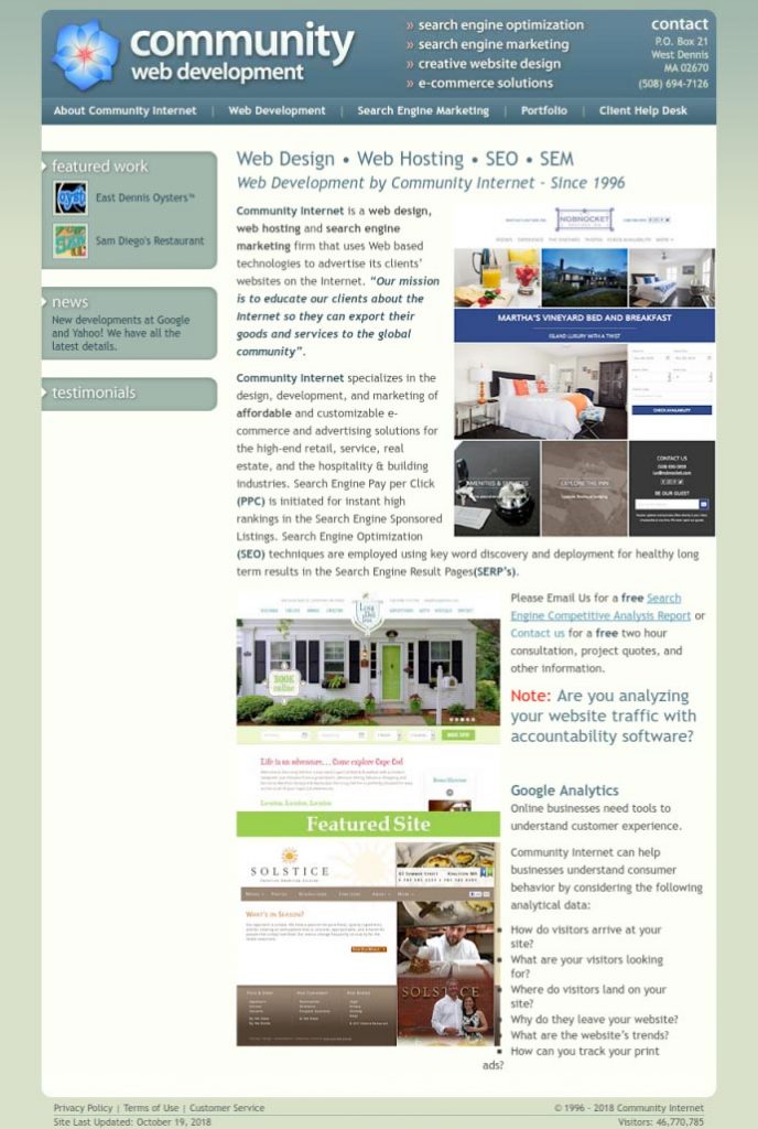 The old comminternet.com website