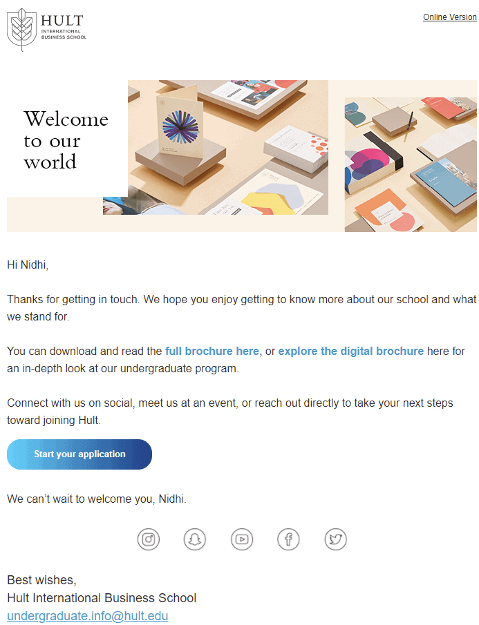 Hult International Business School - cross channel marketing