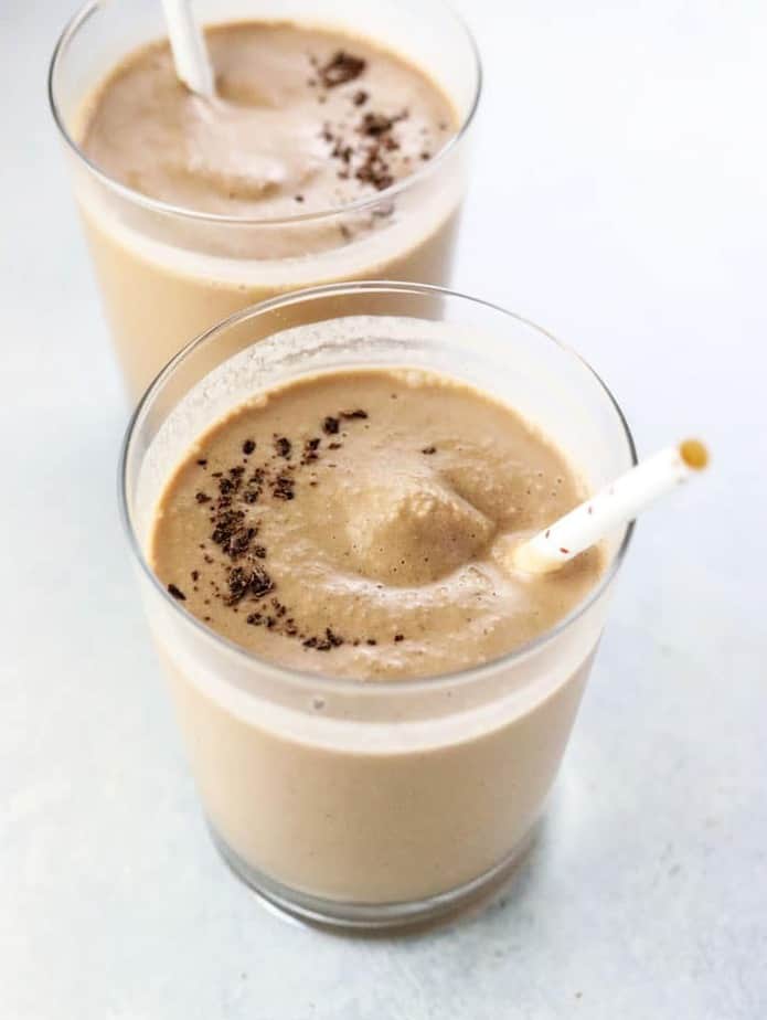 Peanut butter and chocolate smoothie