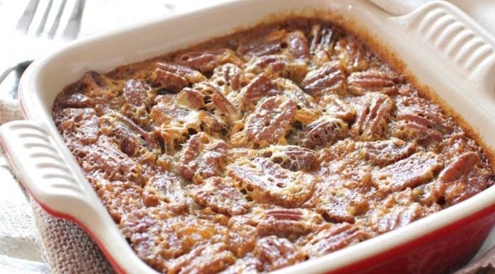 This Pecan Pie For One has all the flavors you love in a pecan pie. It's made with a buttery shortbread crust and a rich, pecan filled filling. This single serving dessert is perfectly sweet, it's filled with pecans and best of all, it's easy to make. | onedishkitchen.com