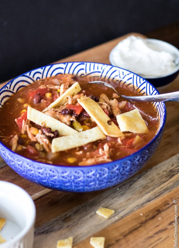 Crock Pot Chicken Tortilla Soup