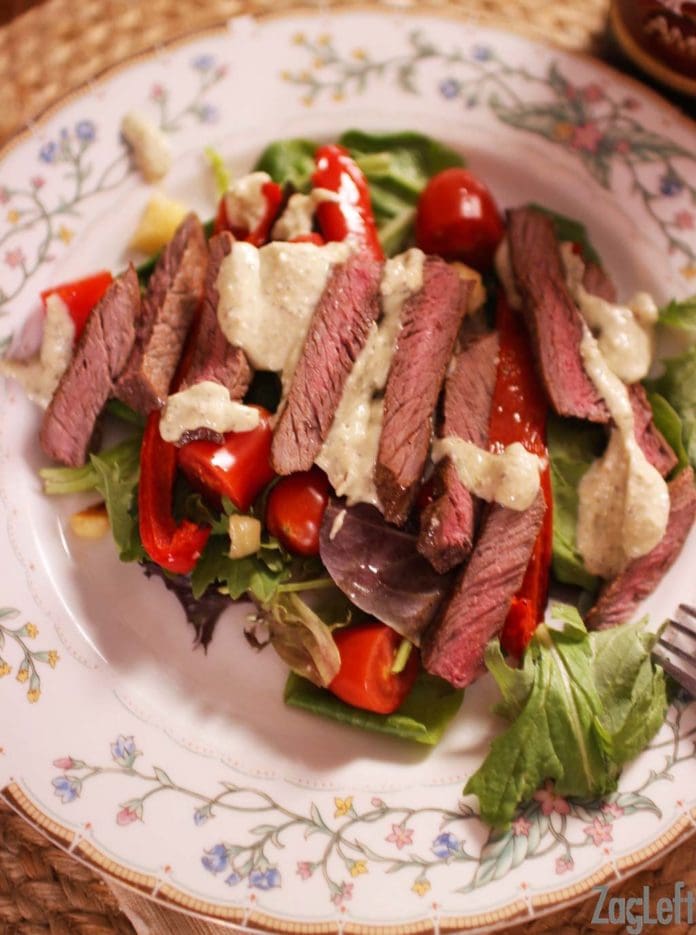 Steak Salad with Gorgonzola Dressing | One Dish Kitchen