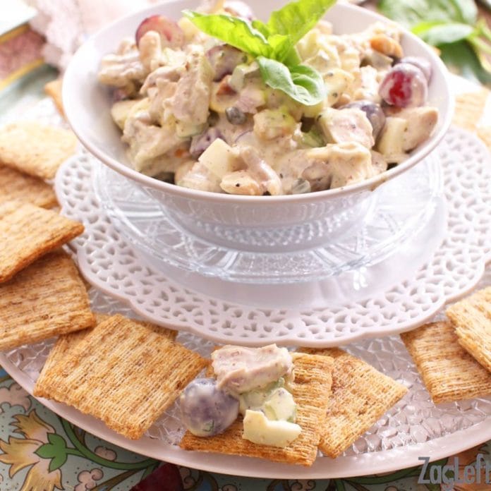 chicken salad on a cracker | one dish kitchen