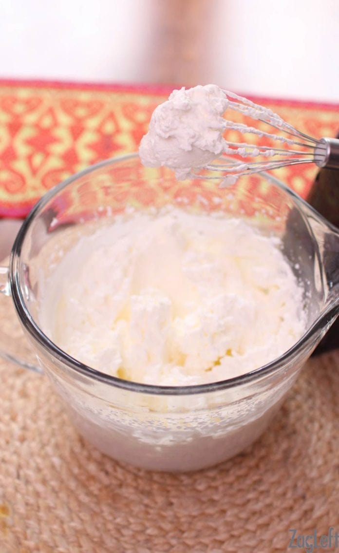 Whipping the cream - Butter Pecan Ice Cream | One Dish Kitchen