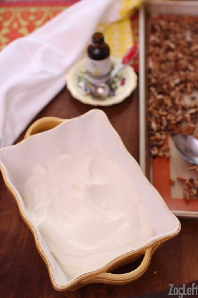 Using a freezer container | Butter Pecan Ice Cream | One Dish Kitchen