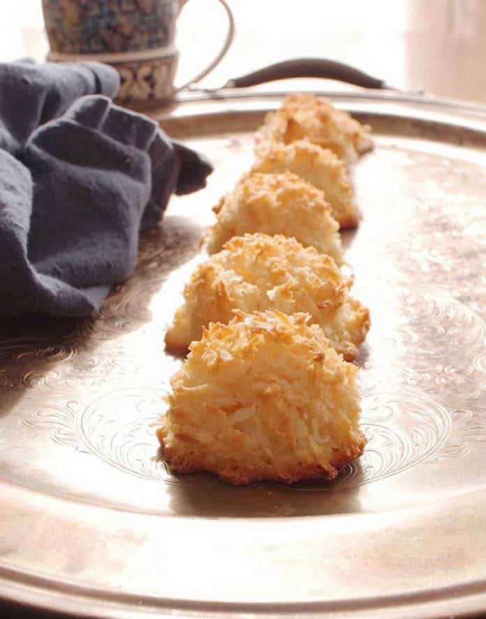 coconut macaroons on a tray | one dish kitchen