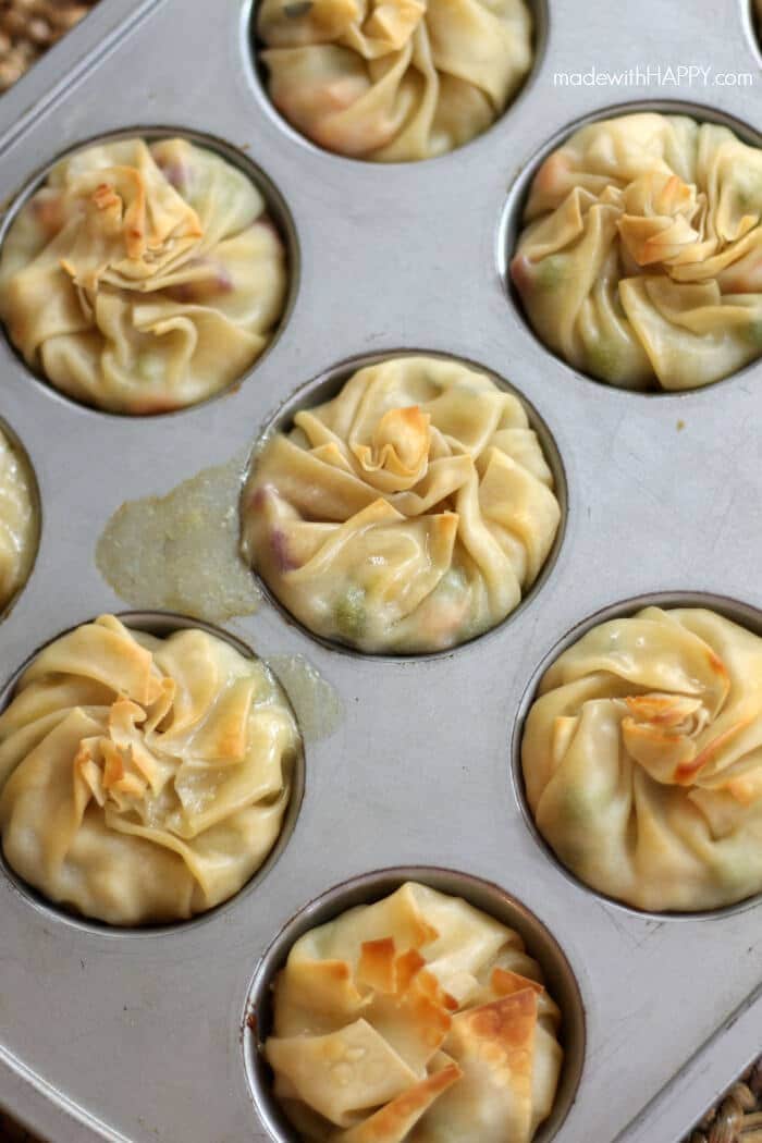 Chicken pot pie bites recipe