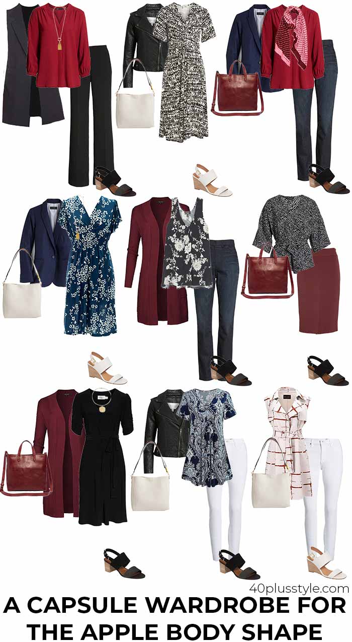 outfit ideas for apple shaped body