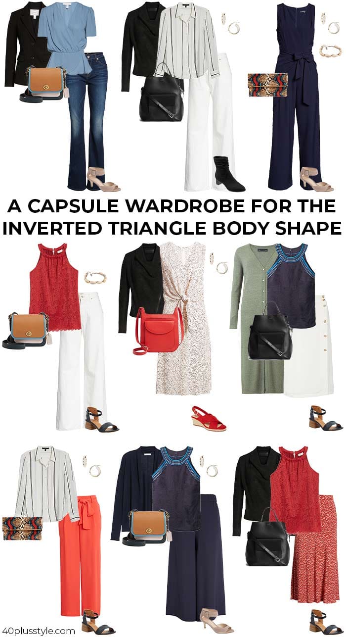 inverted triangle body shape - A capsule wardrobe for the inverted triangle
