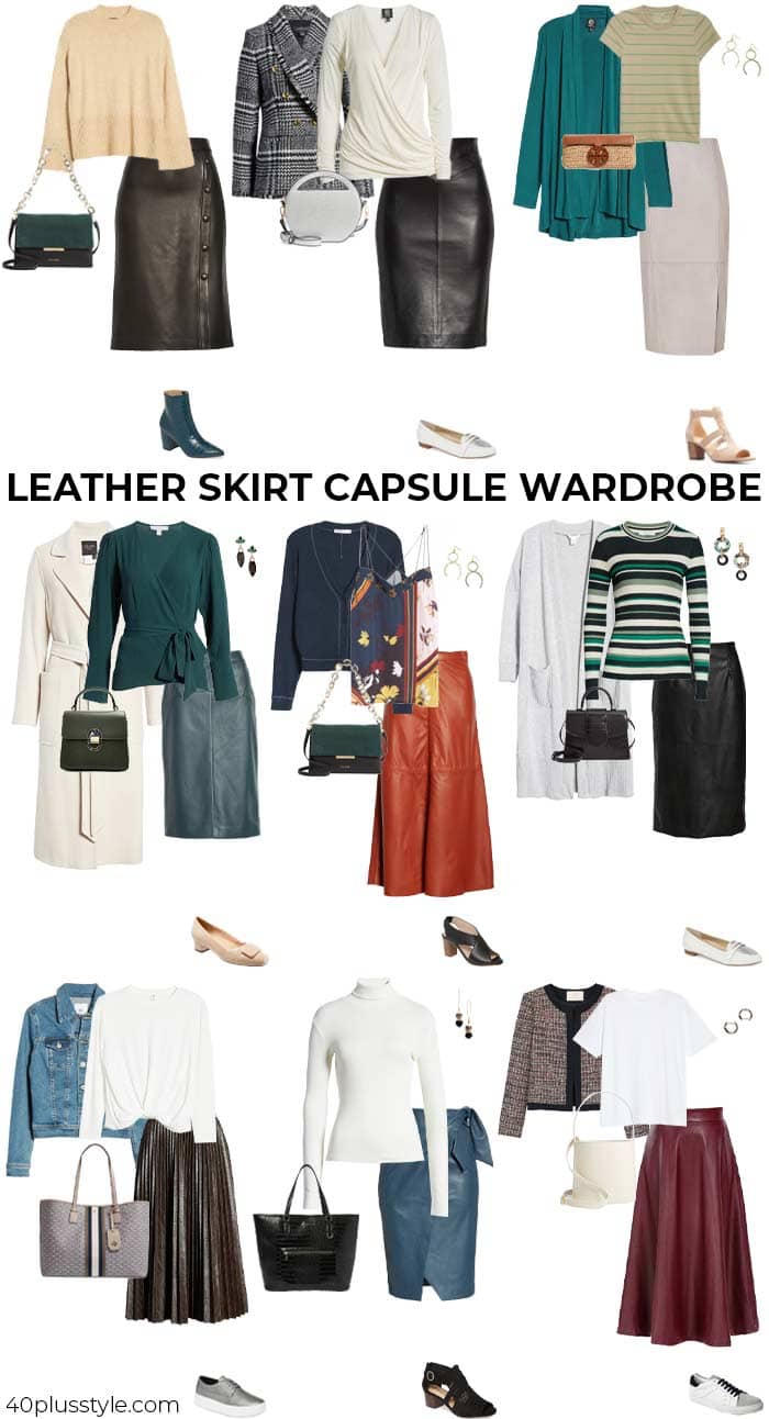 burgundy leather skirt grey