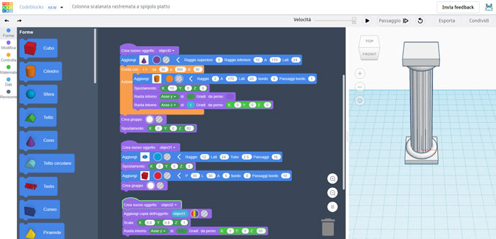 Coding A Scuola Con Tinkercad E Codeblocks Coding 3d Per Arte E Architettura Hi Storia Edu